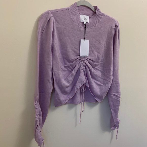 NWT JOA ruched crop top size m - Picture 4 of 5